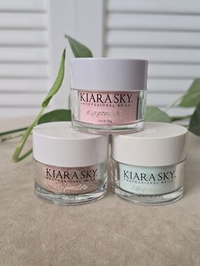 Kiara Sky Dip Powder Trio — Pink, Rose Gold & Mint Shades